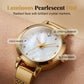 ⌚ PROMO LIMITÉE 50% DE RÉDUCTION ! 💥 Montre Bracelet Femme Élégante – Dorée, Cadran Nacré, Tressée ✨