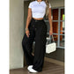 👖 PROMO LIMITÉE 50% DE RÉDUCTION ! 💥 Pantalon Taille Haute Jambe Droite – Couture Frontale, Élastique Dos, Polyvalent ✨