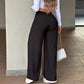 👖 PROMO LIMITÉE 50% DE RÉDUCTION ! 💥 Pantalon Taille Haute Jambe Droite – Couture Frontale, Élastique Dos, Polyvalent ✨