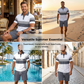 👕 PROMO LIMITÉE 50% DE RÉDUCTION ! 💥 Set 2 Pièces Chemise & Short Homme – Imprimé Numérique, Coupe Athlétique, Infroissable ✨
