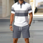 👕 PROMO LIMITÉE 50% DE RÉDUCTION ! 💥 Set 2 Pièces Chemise & Short Homme – Imprimé Numérique, Coupe Athlétique, Infroissable ✨