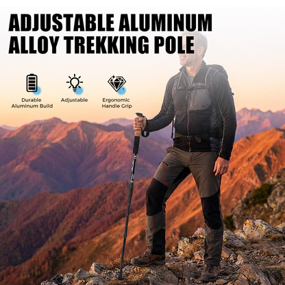 🥾 PROMO LIMITÉE 50% DE RÉDUCTION ! 💥 Bâton de Randonnée Aluminium Aéronautique 6160 – Réglable, Amorti, Léger ✨
