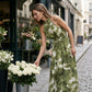 👗 PROMO LIMITÉE 50% DE RÉDUCTION ! 💥 Robe Longue Halter Imprimé Floral – Taille Smockée, Fluide,