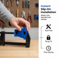 🔧 50% DE RÉDUCTION 🛠️ Adaptateur d’équerre pour serre-joints à poignée rapide – Guide à 90° pour assemblage précis – Compatible avec la plupart des serre-joints – idéal pour menuiserie, cadres ou étagères 📐
