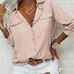 👔 PROMO LIMITÉE 50% DE RÉDUCTION ! ✨ Chemise Femme Unie – Col Classique, Poches Poitrine, Coupe Ample 🌿