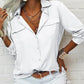 👔 PROMO LIMITÉE 50% DE RÉDUCTION ! ✨ Chemise Femme Unie – Col Classique, Poches Poitrine, Coupe Ample 🌿
