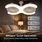 💡 PROMO LIMITÉE 50% DE RÉDUCTION ! 🌀 Ventilateur de Plafond LED Double Tête – Grand Débit d’Air, Silencieux, E27 ✨