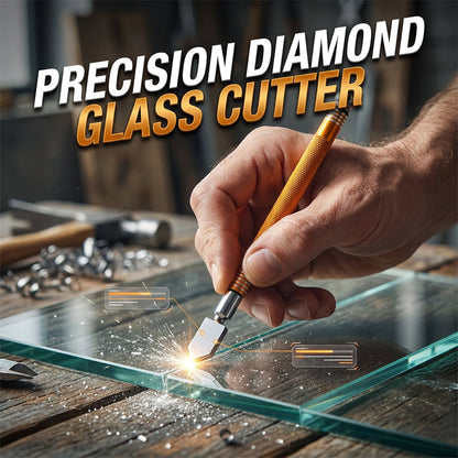 💎 50% DE RÉDUCTION ! 🔪 Coupe-Verre Diamant Pro — Manche Alliage, Molette ✨