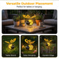 🐝 PROMO LIMITÉE 50% DE RÉDUCTION ! ☀️ Suspension Solaire Abeille Lumineuse – Ailes en Cœur, Métal, Résistant aux Intempéries 🌸