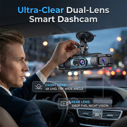 🚗 PROMO LIMITÉE 50% DE RÉDUCTION! 📹 Caméra embarquée double objectif 1080P – Vision nocturne, Fiable, Sécuritaire ✨