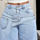 🎉 2026 Soldes — Plus de 40 100 Vendu!👖✨Jean pour femme à taille asymétrique et jambes larges