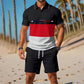 👕 PROMO LIMITÉE 50% DE RÉDUCTION ! ✨ Ensemble Polo + Short Homme 2 Pièces – Col Classique, Respirant, Cordon de Serrage 🌊