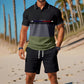 👕 PROMO LIMITÉE 50% DE RÉDUCTION ! ✨ Ensemble Polo + Short Homme 2 Pièces – Col Classique, Respirant, Cordon de Serrage 🌊