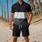 👕 PROMO LIMITÉE 50% DE RÉDUCTION ! ✨ Ensemble Polo + Short Homme 2 Pièces – Col Classique, Respirant, Cordon de Serrage 🌊