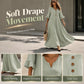 👗 PROMO LIMITÉE 50% DE RÉDUCTION ! ✨ Robe Longue Ample Femme Col V – Fluide, Drapé Doux, Du Jour au Dîner 🌙