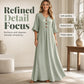 👗 PROMO LIMITÉE 50% DE RÉDUCTION ! ✨ Robe Longue Ample Femme Col V – Fluide, Drapé Doux, Du Jour au Dîner 🌙