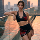 🏖️ PROMO LIMITÉE 50% DE RÉDUCTION ! 🌊 Bikini Froncé à Lacets – Soutien-Gorge Ajustable, Slip Élastique, Coupe Flatteuse ✨
