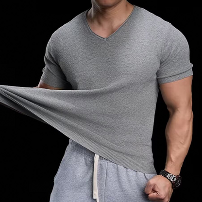 🎉 Soldes 2026 — Plus de 67 000 vendus 👕 T-Shirt en Maille Col V Respirant Homme 💪