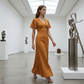🎉 Soldes 2026 — Plus de 139 000 vendus ! 👗 Robe maxi à pois col V femme – Manches volantées élégantes 🌸