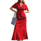🎉 Soldes 2026 — Plus de 139 000 vendus ! 👗 Robe maxi à pois col V femme – Manches volantées élégantes 🌸