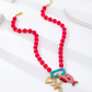 🎉 Soldes 2026 — Plus de 46 000 vendus ! 📿 Collier de perles boho côtier vibrant – Breloques poisson et étoile de mer 🌊