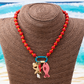 🎉 Soldes 2026 — Plus de 46 000 vendus ! 📿 Collier de perles boho côtier vibrant – Breloques poisson et étoile de mer 🌊