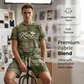 🎉 Soldes 2026 — Plus de 18 000 vendus ! 👕 Ensemble casual homme – T-shirt et short imprimé faux denim 🧢