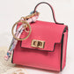 👛 PROMO FLASH 50 % ! 🌸 Porte-Monnaie Mini Porte-Clés Compact – Cuir PU Texturé, Fermoir Ton Or, Ruban Décoratif, 12 Couleurs 🏆