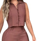👗 2026 Soldes — Plus de 43 000 Vendus ! ✨ Ensemble 2 Pièces Femme – Top Sans Manches & Pantalon Large 💫