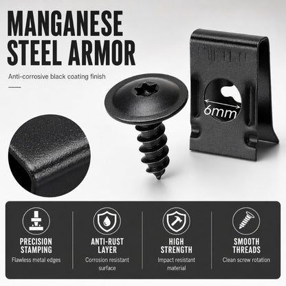 🎉 Soldes 2026 — Plus de 44 000 vendus 🔩 Kit Universel Clips en U et Vis Métalliques Voiture 🚗