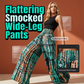 🎉 Soldes 2026 — Plus de 45 000 vendus ! 👖 Pantalon Taille Haute Smockée – Jambes Larges et Fluides 🌸