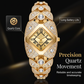 🎉 Soldes 2026 — Plus de 26 000 Vendus !⌚Montre Quartz Femme – Cadran Losange, Strass Brillants 💎