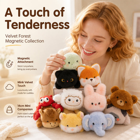 🧸 Soldes 2026 — Plus de 39 000 Vendus ! 🧊 Peluche Aimantée pour Frigo – Velours doux, aimant caché & toucher nuage