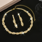 🎉 Soldes 2026 — Plus de 32 000 Vendus !💎Parure Collier & Boucles d'Oreilles – Strass, Design Griffe ✨