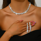 🎉 Soldes 2026 — Plus de 32 000 Vendus !💎Parure Collier & Boucles d'Oreilles – Strass, Design Griffe ✨