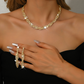 🎉 Soldes 2026 — Plus de 32 000 Vendus !💎Parure Collier & Boucles d'Oreilles – Strass, Design Griffe ✨