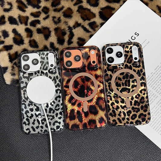 🎉 Soldes 2026 — Plus de 30 000 vendus 💥 Coque iPhone Magnétique Imprimé Léopard 🐆