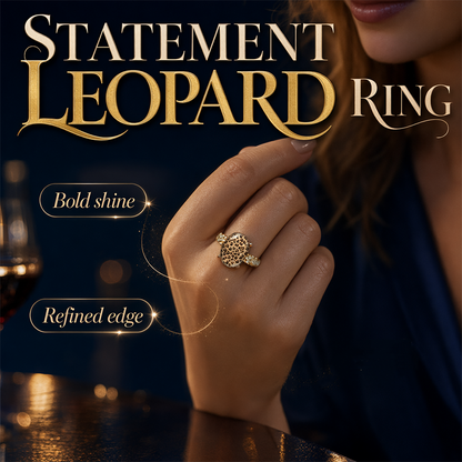 🎉 Soldes 2026 — Plus de 33 000 ventes !🐆 Bague Ovale Vintage Imprimé Léopard 💎