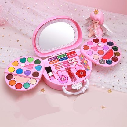 🎁 Vente 2026 — Plus de 42 100 Vendues!💖 Kit de Maquillage Lavable Enfant – Plastique – Sac à Main Rose & Palette Dépliable for Filles
