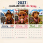 🎉 Vente 2026 — Plus de 18 900 vendus!🔥 Calendrier mural « Highland Cow » 2027