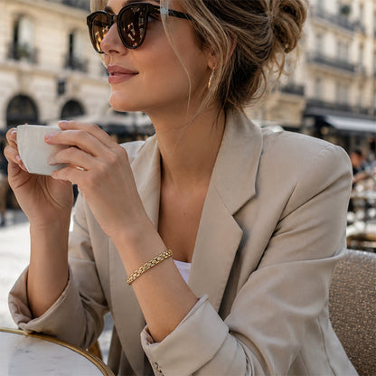 ✨ Soldes 2026 — Plus de 31 000 ventes ! 🐍 Bracelet Chaîne Or Élégant Femme