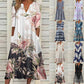 🎉 Soldes 2026 — Plus de 22 800 Vendus!💐 Robe décontractée femme à col V et imprimé