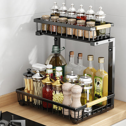 🏠 PROMO 50% DE RÉDUCTION ! 📦 Étagère Coulissante 2 Niveaux Réglable pour Placard – Gain‑de‑place, Robuste, Pratique ✨