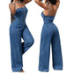 🎉 Soldes 2026 — Plus de 35 400 Vendus!👖 Combinaison Jean Femme à Bretelles Fines
