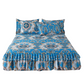 🛏️ Vente 2026 — Plus de 32 100 vendus!🌷 Cache‑Sommier 3 Pièces à Fleurs et Volants