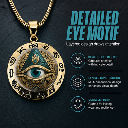 🖤 PROMO LIMITÉE 52% DE RÉDUCTION ! ✨ Collier Pendentif Œil Omniscient Vintage – Mystérieux, Rétro, Polyvalent ✨