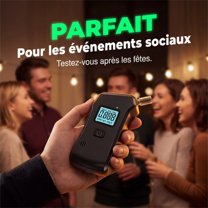 🍺 PROMO LIMITÉE 50% DE RÉDUCTION ! ✨ Éthylotest portable haute précision – LCD rétroéclairé, embouts interchangeables, format poche 🚗🔒