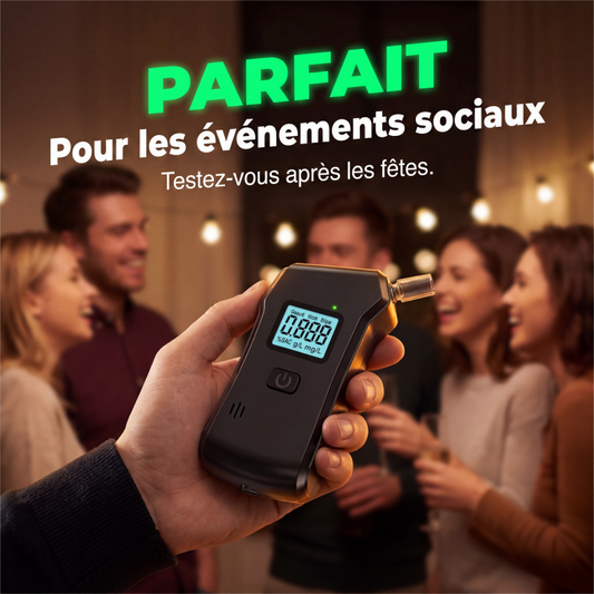 🍺 PROMO LIMITÉE 50% DE RÉDUCTION ! ✨ Éthylotest portable haute précision – LCD rétroéclairé, embouts interchangeables, format poche 🚗🔒