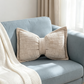 🦋 PROMO LIMITÉE 50% DE RÉDUCTION ! ⚡ Coussin décoratif en chenille forme nœud papillon – Douillet, Décoratif, Bien fini ✨