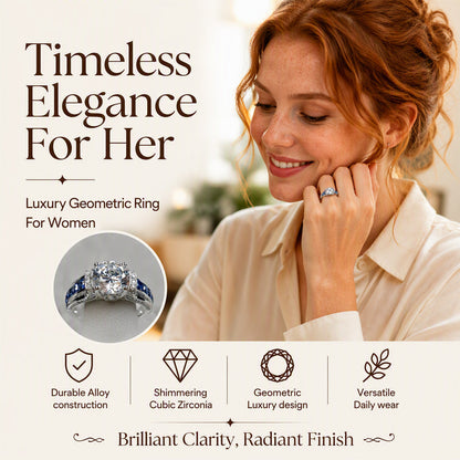 💍 2026 Vente — Plus de 39 500 Vendus!✨ Bague Cocktail Élégante en Zirconium Cubique